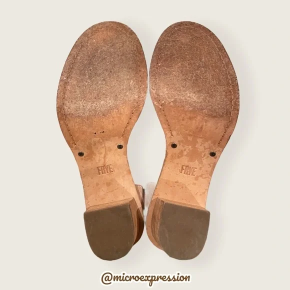 $330 Frye Blush Pink Brielle Scallop Suede Back Zip Heeled Sandal Wedding/Formal - Picture 13 of 15